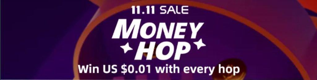 aliexpress 1111 money hop game